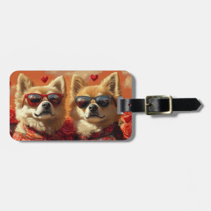 Chow Chow With Heart Roses Valentine's Day  Luggage Tag