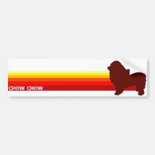 Chow Chow With Stripes Bumper Sticker
