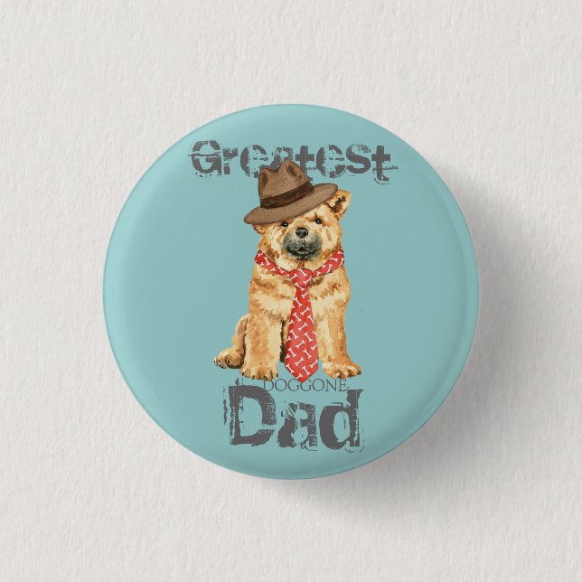 Chow Dad 3 Cm Round Badge (Front)