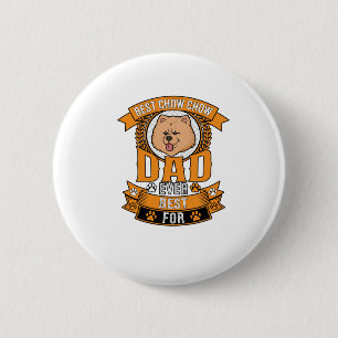Chow Dad Dog Ever Wreath Paw Prints 6 Cm Round Badge