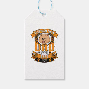 Chow Dad Dog Ever Wreath Paw Prints Gift Tags