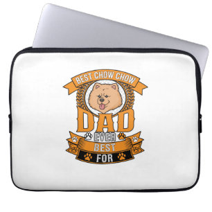 Chow Dad Dog Ever Wreath Paw Prints Laptop Sleeve