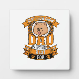 Chow Dad Dog Ever Wreath Paw Prints Plaque