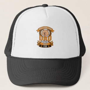 Chow Dad Dog Ever Wreath Paw Prints Trucker Hat
