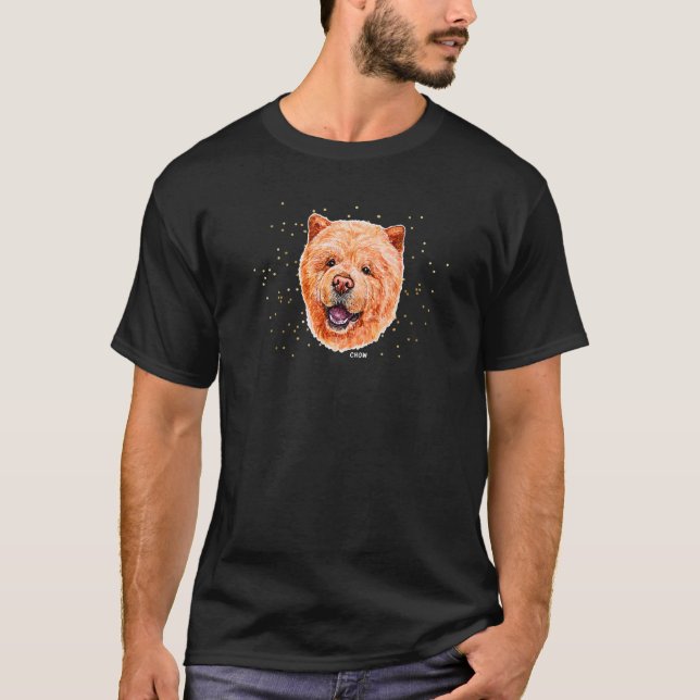 Chow Dogs Portrait 4 Pet Chow Dog Pet Owner T-Shirt (Front)