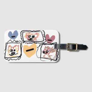 Chow Hearts  Luggage Tag