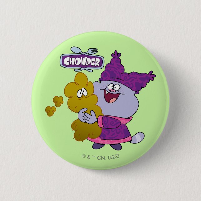 Chowder and Kimchi 6 Cm Round Badge (Front)