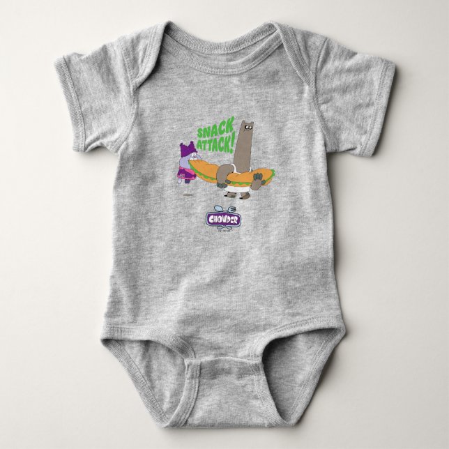 Chowder and Shnitzel Baby Bodysuit (Front)