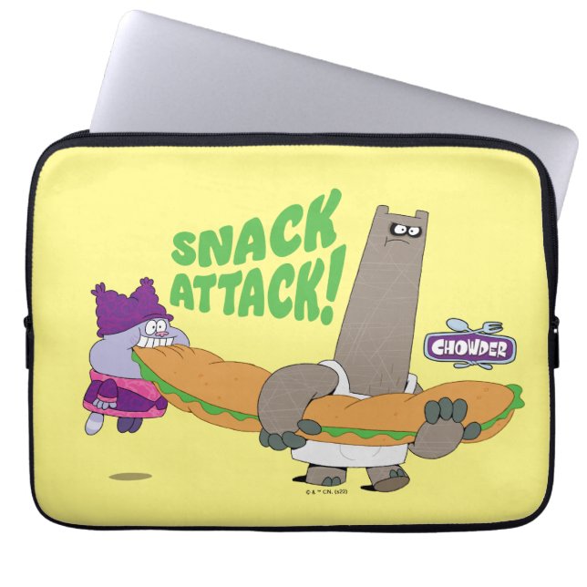 Chowder and Shnitzel Laptop Sleeve (Front)