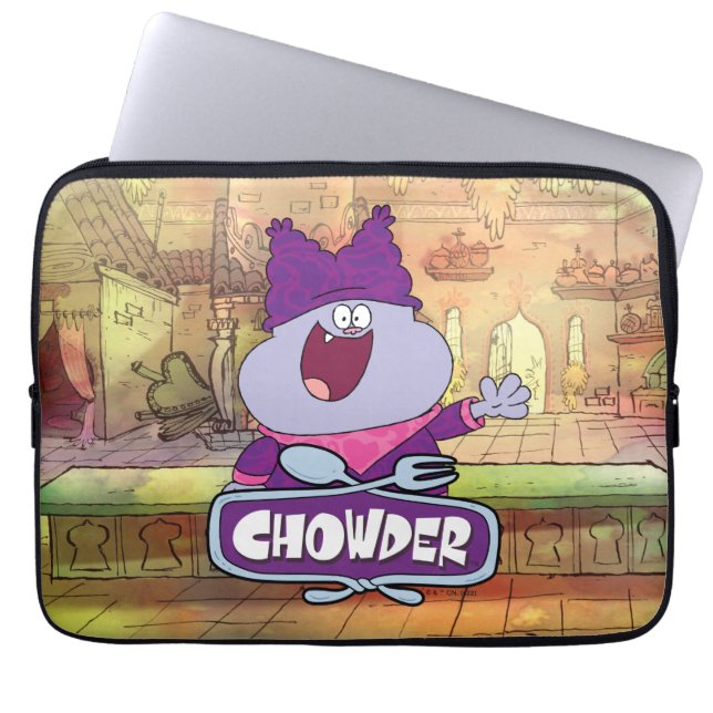Chowder Waving Laptop Sleeve (Front)