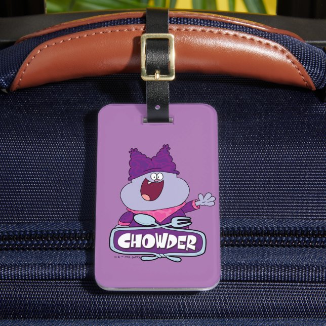 Chowder Waving Luggage Tag (Front Insitu 2)