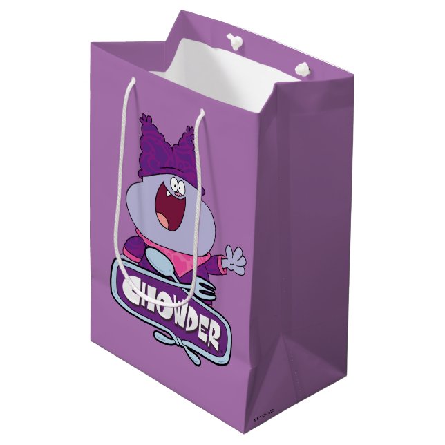 Chowder Waving Medium Gift Bag (Front Angled)