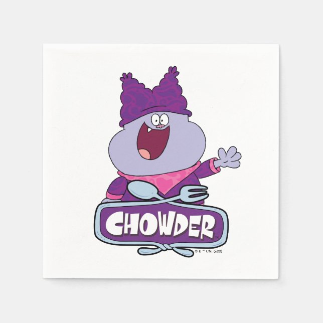 Chowder Waving Napkin (Front)