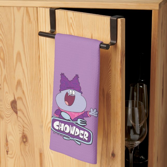 Chowder Waving Tea Towel (Thirds Fold)