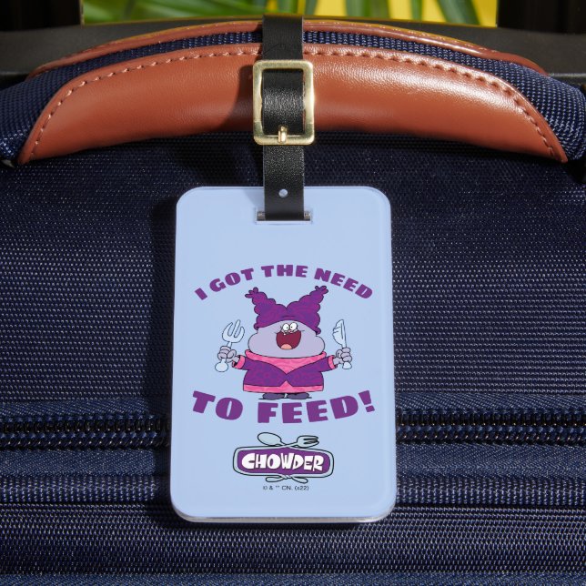 Chowder With Fork and Knife Luggage Tag (Front Insitu 2)