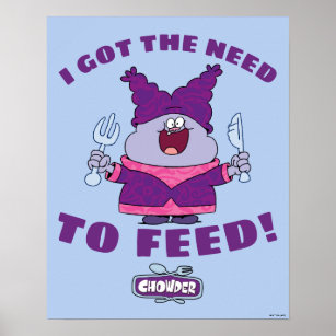 Chowder With Fork and Knife Poster