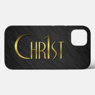 Chr1st - Gold on Brushed Metal iPhone 13 Case