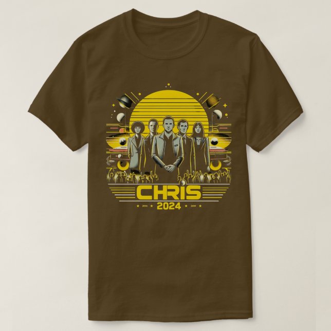 Chris 2024 Chris Personalised First Name For Men 2 T-Shirt (Design Front)