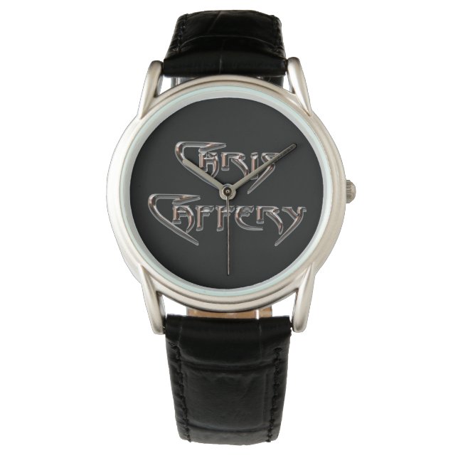 Chris Caffery Watch (black 2 lines) (Front)