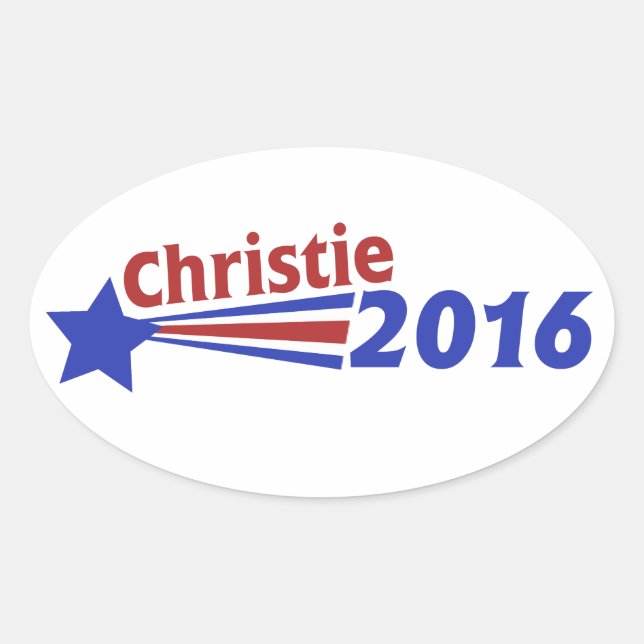 Chris Christie 2016 Oval Sticker (Front)