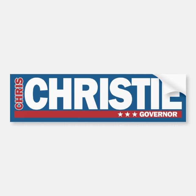 Chris Christie for Governor 2013 Bumper Sticker (Front)