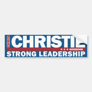 Chris Christie Governor Strong Leadership Sticker