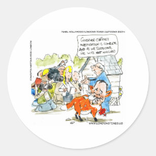 Chris Christie Like A Fox Funny Classic Round Sticker