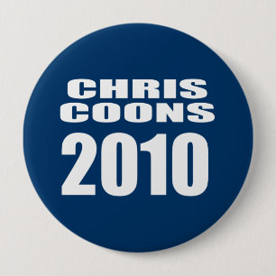 CHRIS COONS FOR SENATE 10 CM ROUND BADGE
