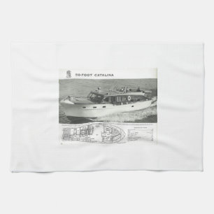 Chris Craft Catalina Boats Kitchen Towel 24" x 16"