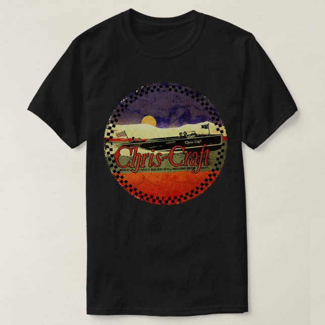Chris Craft Vintage wood Boats USA T-Shirt (Design Front)