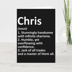 Chris Definition Personalised Name Funny Birthday Card