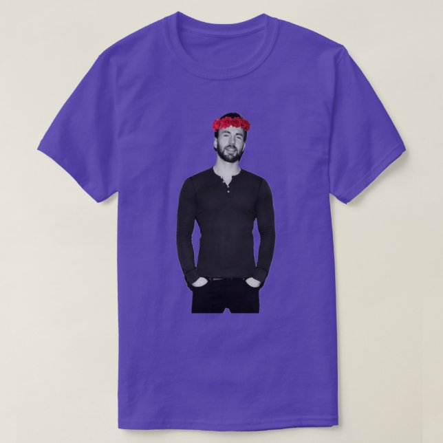 Chris Evans Flowercrown T-Shirt (Design Front)