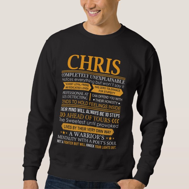 Chris First Name Shirt - Personalised Name Chris (Front)