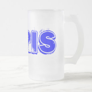 Chris Frosted Glass Beer Mug