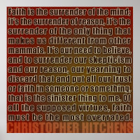 Chris Hitchens Surrender of Reason (Reds) Poster