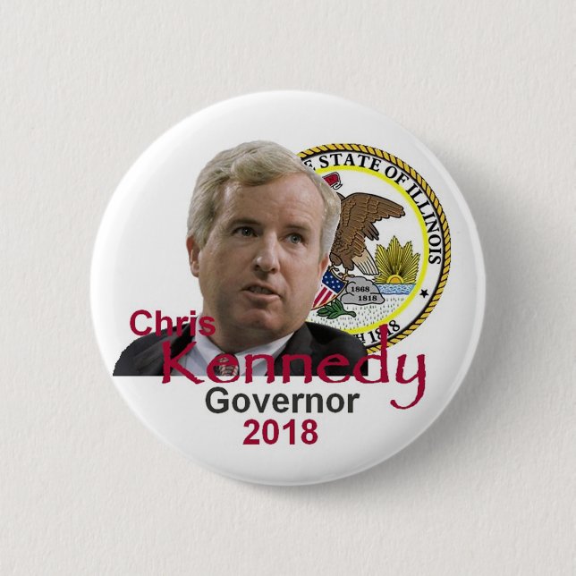 Chris KENNEDY Governor Button (Front)