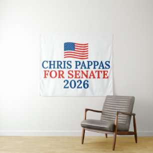 Chris Pappas for Senate 2026 Election Party Tapestry