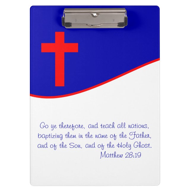 Chrisitan Flag Inspired Clipboard (Front)