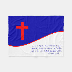 Chrisitan Flag Inspired Fleece Blanket