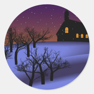 Chrismas Background Classic Round Sticker