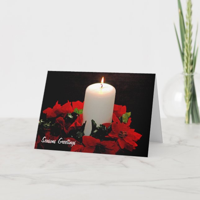 Chrismas Candle Greeting Card (Front)