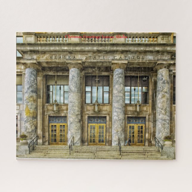 Chrismas Greetings Alaska Juneau Jigsaw Puzzle (Horizontal)