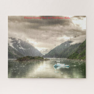 Chrismas Greetings Alaska Tracy Arm Fjord Juneau Jigsaw Puzzle