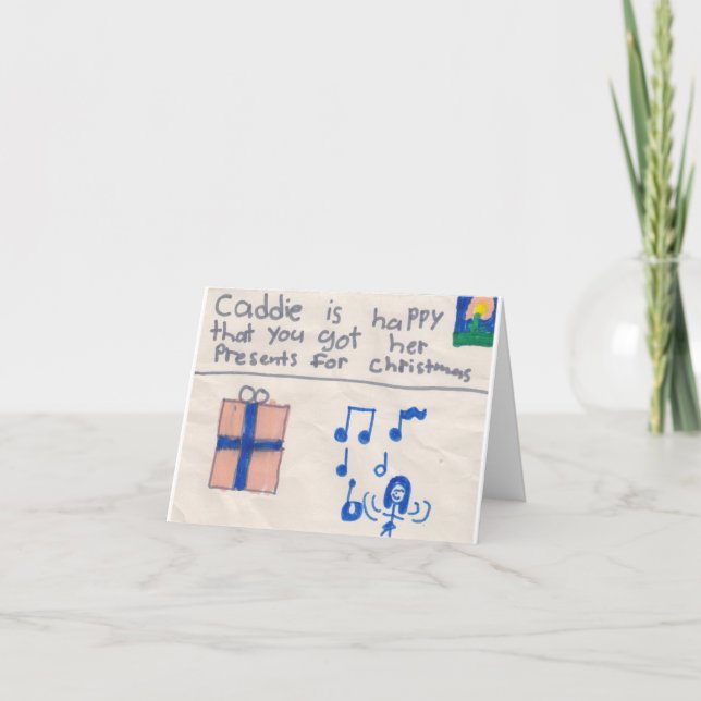 Chrismas Thank you (child) Card (Front)