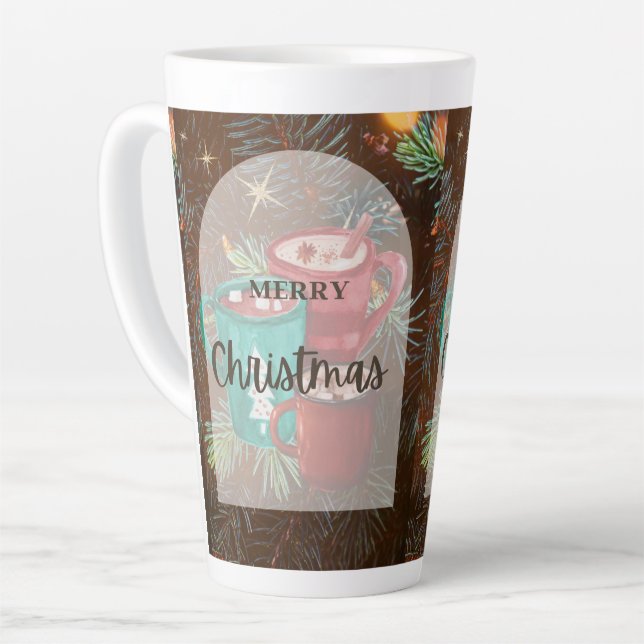 chrismast style  latte mug  (Left Angle)