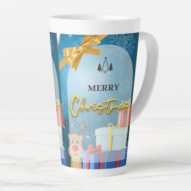 chrismast style  latte mug  (Right Angle)