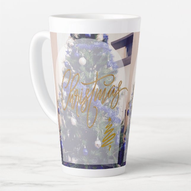 chrismast style  latte mug  (Left Angle)
