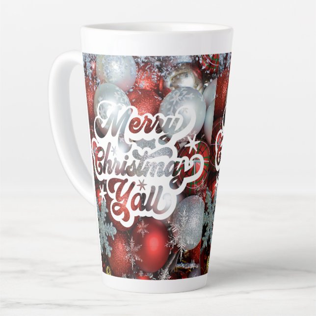 chrismast style  latte mug  (Left Angle)