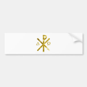 Chrisme Alpha Oméga Or-2 Bumper Sticker