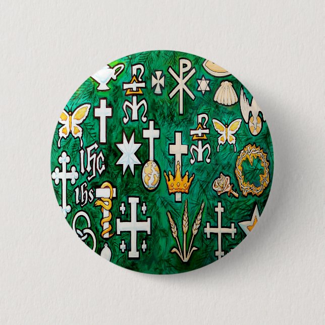Chrismons 6 Cm Round Badge (Front)